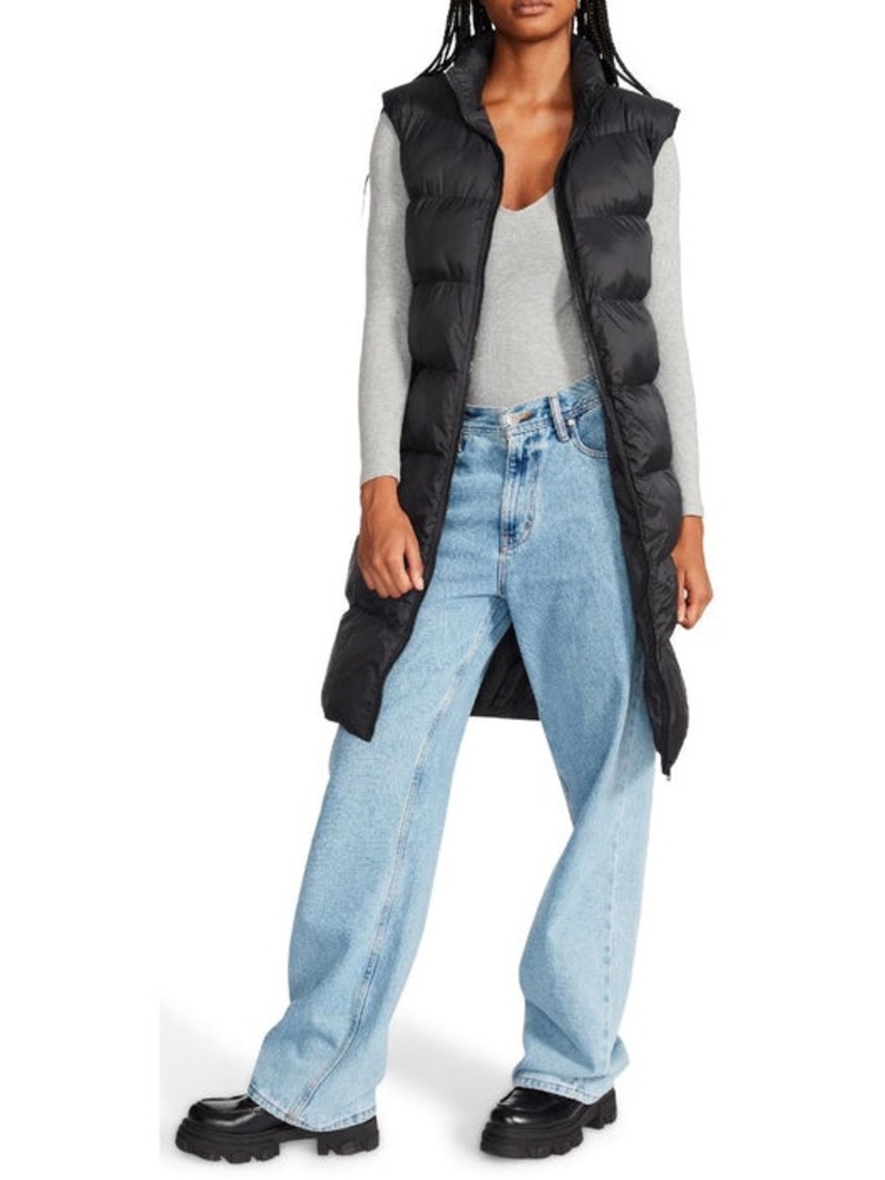 Steve Madden Womens Quilted Puffer Outerwear Vest